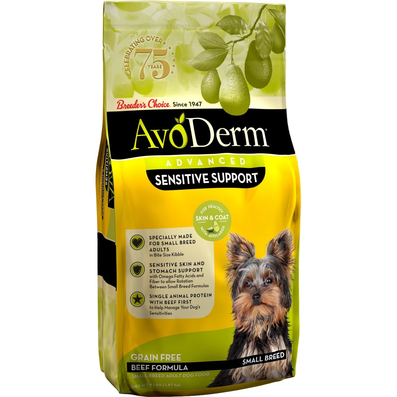 AvoDerm Advanced Sensitive Support Beef Formula Grain-Free Small Breed Adult Dry Dog Food 3 AvoDerm Advanced Sensitive Support Beef Formula Grain-Free Small Breed Adult Dry Dog Food
