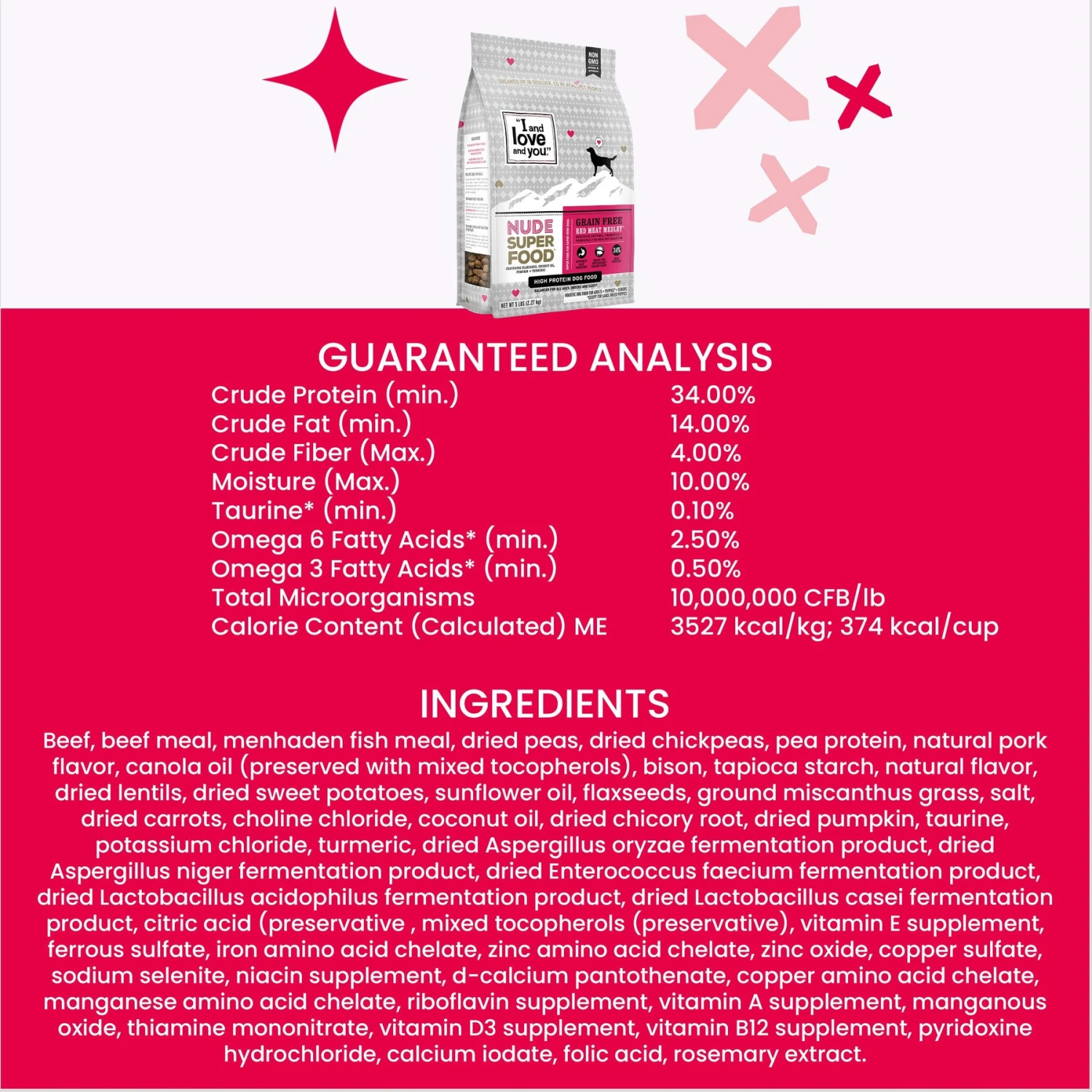 I And Love And You Nude Super Food Grain-Free Red Meat Medley Dry Dog Food 9 I And Love And You Nude Super Food Grain-Free Red Meat Medley Dry Dog Food - Image 7