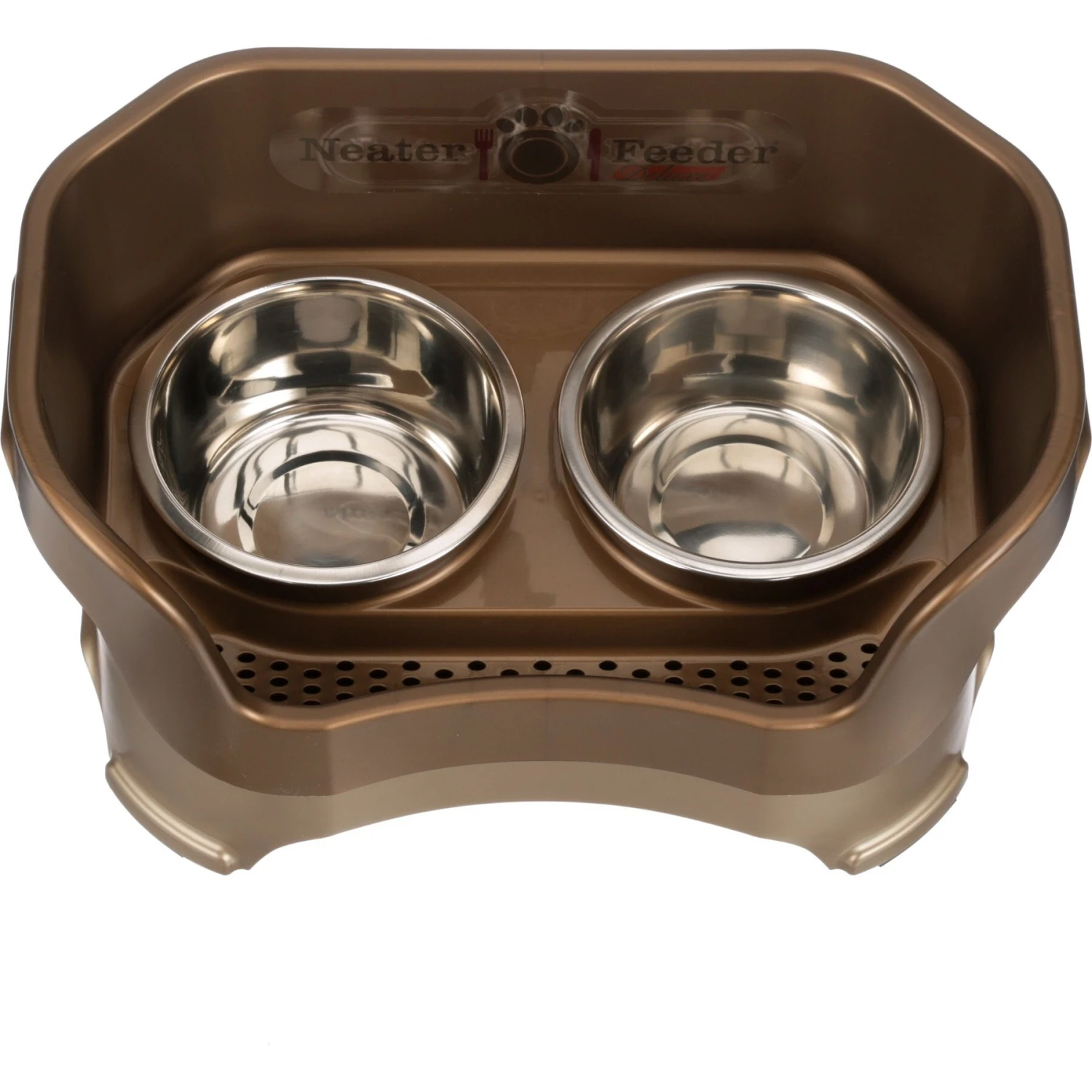 Neater Pets Neater Feeder Deluxe Elevated & Mess-Proof Dog Bowls, Bronze 4 Neater Pets Neater Feeder Deluxe Elevated & Mess-Proof Dog Bowls, Bronze - Image 2