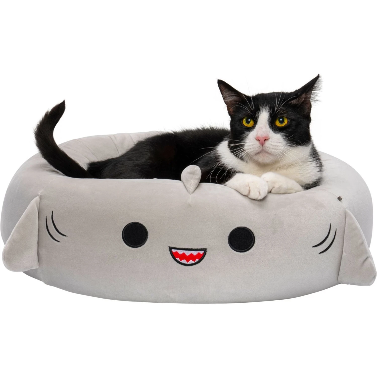 Squishmallows JPT Gordon The Shark Cat & Dog Bed, Grey 8 Squishmallows JPT Gordon The Shark Cat & Dog Bed, Grey - Image 6