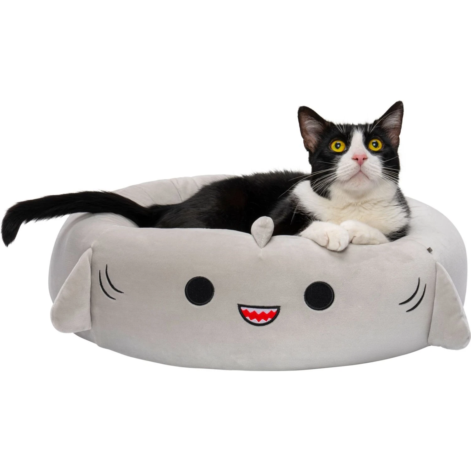 Squishmallows JPT Gordon The Shark Cat & Dog Bed, Grey 9 Squishmallows JPT Gordon The Shark Cat & Dog Bed, Grey - Image 7