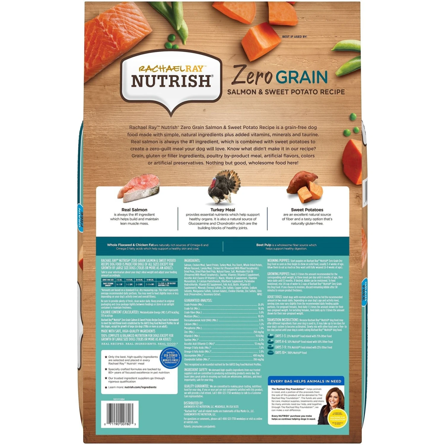 Rachael Ray Nutrish Zero Grain Natural Salmon & Sweet Potato Recipe Grain-Free Dry Dog Food 5 Rachael Ray Nutrish Zero Grain Natural Salmon & Sweet Potato Recipe Grain-Free Dry Dog Food - Image 3
