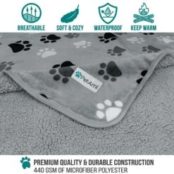 PetAmi Sherpa Fleece Waterproof Cat & Dog Blanket -Blue Buffalo || ROYAL CANIN || Wellness Sales 903614 PT2. AC SS1800 V1688390225