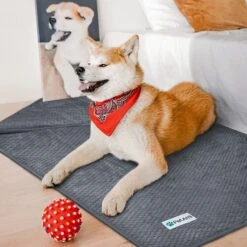 PetAmi Sherpa Fleece Waterproof Waffle Cat & Dog Blanket -Blue Buffalo || ROYAL CANIN || Wellness Sales 903958 PT4. AC SS1800 V1688390877