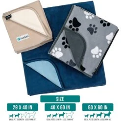 PetAmi Reversible Fleece Waterproof Cat & Dog Blanket -Blue Buffalo || ROYAL CANIN || Wellness Sales 904070 PT6. AC SS1800 V1688157178