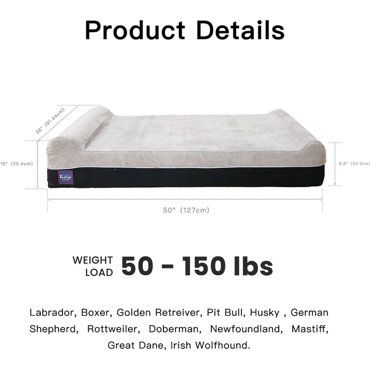 LaiFug Double Pillow Dog Bed 4 LaiFug Double Pillow Dog Bed - Image 2