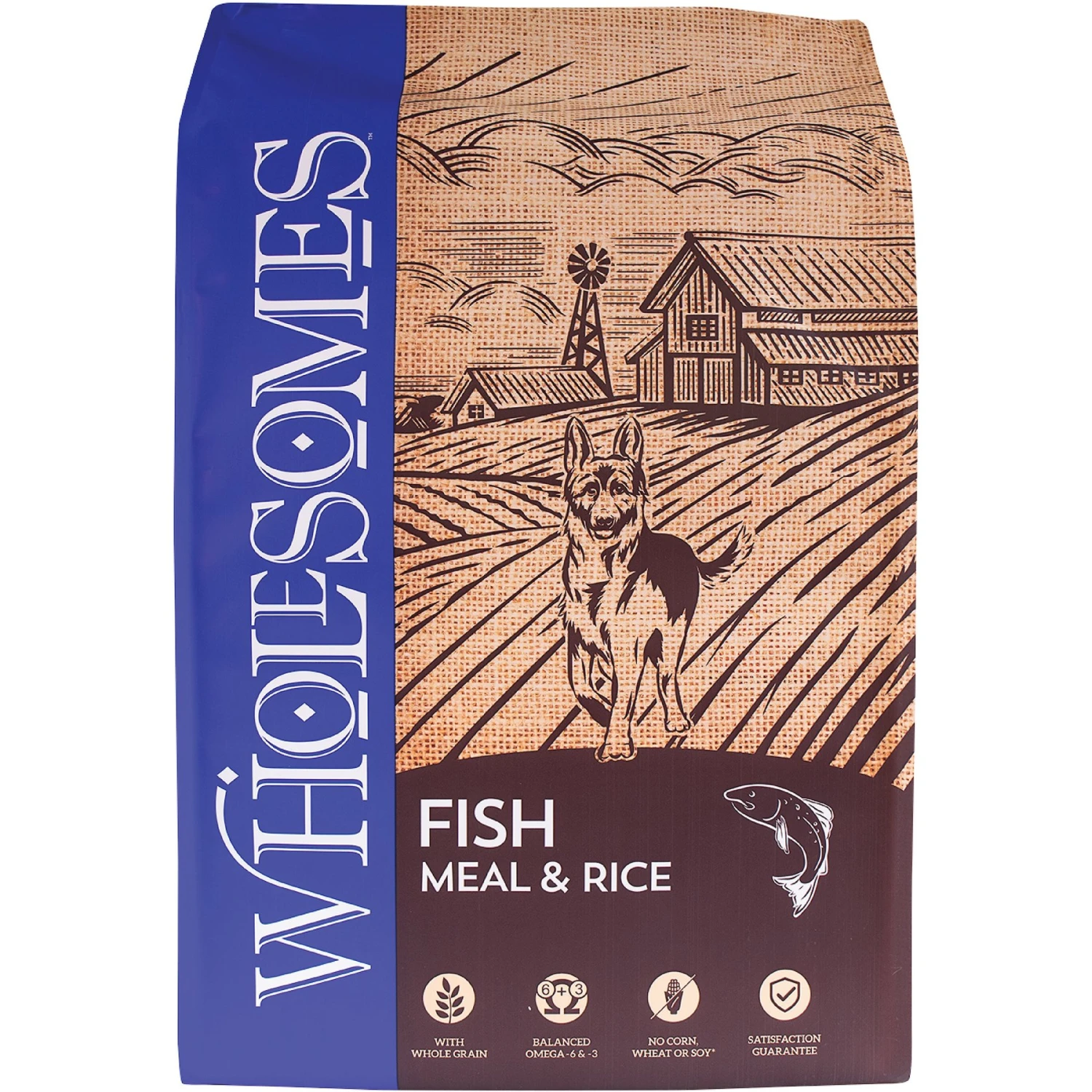 Wholesomes Fish Meal & Rice Formula Adult Dry Dog Food 3 Wholesomes Fish Meal & Rice Formula Adult Dry Dog Food