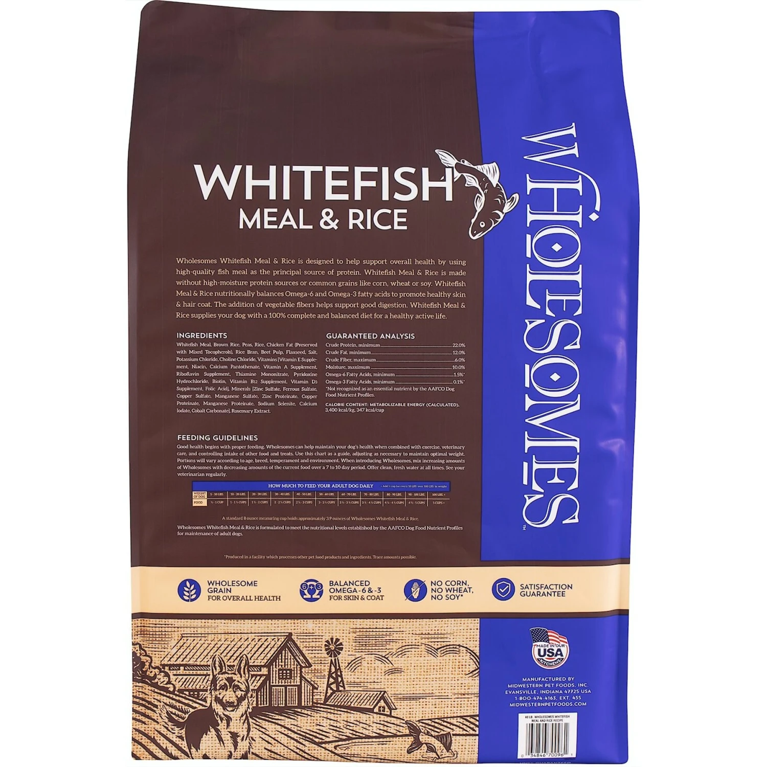 Wholesomes Fish Meal & Rice Formula Adult Dry Dog Food 4 Wholesomes Fish Meal & Rice Formula Adult Dry Dog Food - Image 2