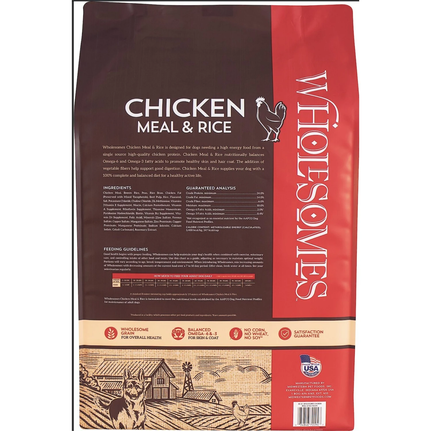 Wholesomes Chicken Meal & Rice Formula Adult Dry Dog Food 4 Wholesomes Chicken Meal & Rice Formula Adult Dry Dog Food - Image 2