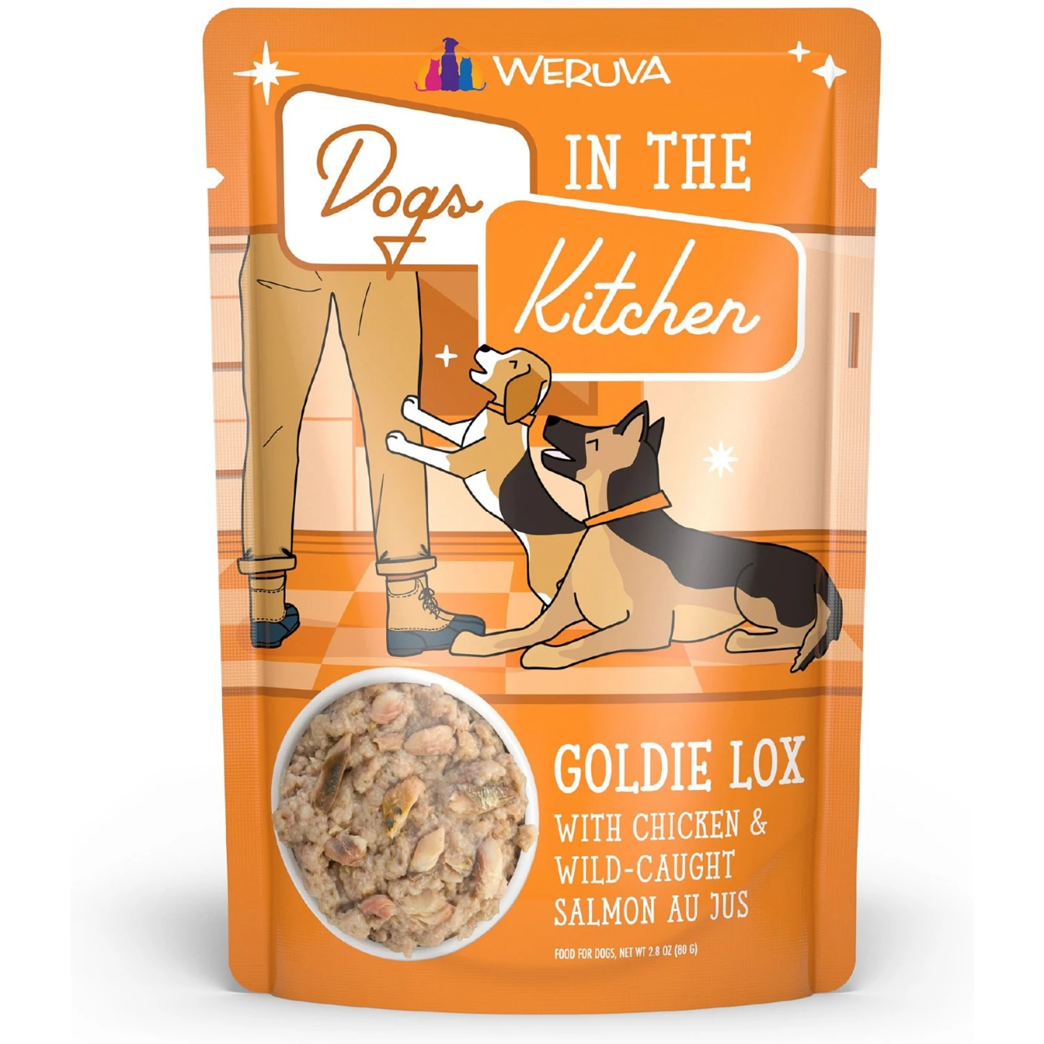 Weruva Dogs In The Kitchen Goldie Lox With Chicken & Wild Caught Salmon Au Jus Grain-Free Dog Food Pouches 3 Weruva Dogs In The Kitchen Goldie Lox With Chicken & Wild Caught Salmon Au Jus Grain-Free Dog Food Pouches
