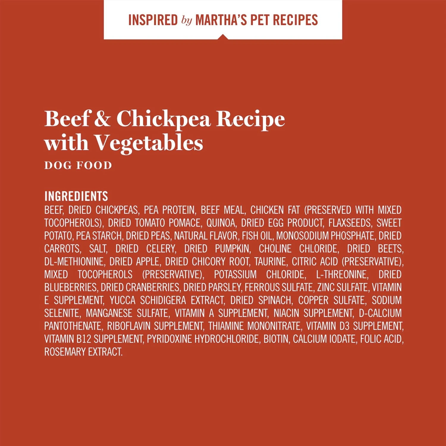Martha Stewart Pet Food Beef & Chickpea Recipe With Garden Vegetables Dry Dog Food 8 Martha Stewart Pet Food Beef & Chickpea Recipe With Garden Vegetables Dry Dog Food - Image 6