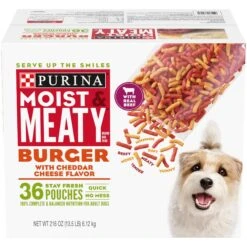 Moist & Meaty Burger With Cheddar Cheese Flavor Dry Dog Food & Milk-Bone Soft & Chewy Beef & Filet Mignon Recipe Dog Treats -Blue Buffalo || ROYAL CANIN || Wellness Sales 916766 PT1. AC SS1800 V1689881630