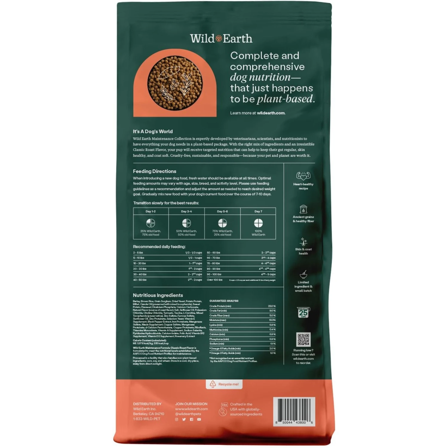 Wild Earth Maintenance Formula Classic Roast Flavor Plant Based-Dog Dry Food 4 Wild Earth Maintenance Formula Classic Roast Flavor Plant Based-Dog Dry Food - Image 2