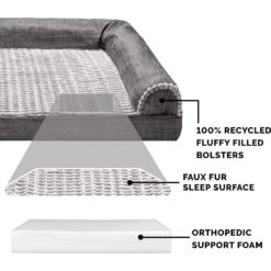 FurHaven Luxe Fur & Performance Linen Orthopedic Cat & Dog Bed With Removable Cover 17 FurHaven Luxe Fur & Performance Linen Orthopedic Cat & Dog Bed With Removable Cover -Blue Buffalo || ROYAL CANIN || Wellness Sales 919566 PT6. AC SS1800 V1690903598