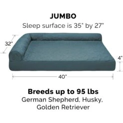 FurHaven Paw-Quilted Memory Top Deluxe Chaise Orthopedic Cat & Dog Bed With Removable Cover -Blue Buffalo || ROYAL CANIN || Wellness Sales 919742 PT2. AC SS1800 V1690910460