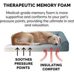 FurHaven Paw-Quilted Memory Top Deluxe Chaise Orthopedic Cat & Dog Bed With Removable Cover -Blue Buffalo || ROYAL CANIN || Wellness Sales 919742 PT5. AC SS1800 V1690903659