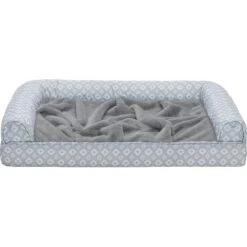 FurHaven Plush Fur & Diamond Print Nest-Top Cooling Gel Orthopedic Cat & Dog Bed With Removable Cover -Blue Buffalo || ROYAL CANIN || Wellness Sales 919942 PT4. AC SS1800 V1690905285