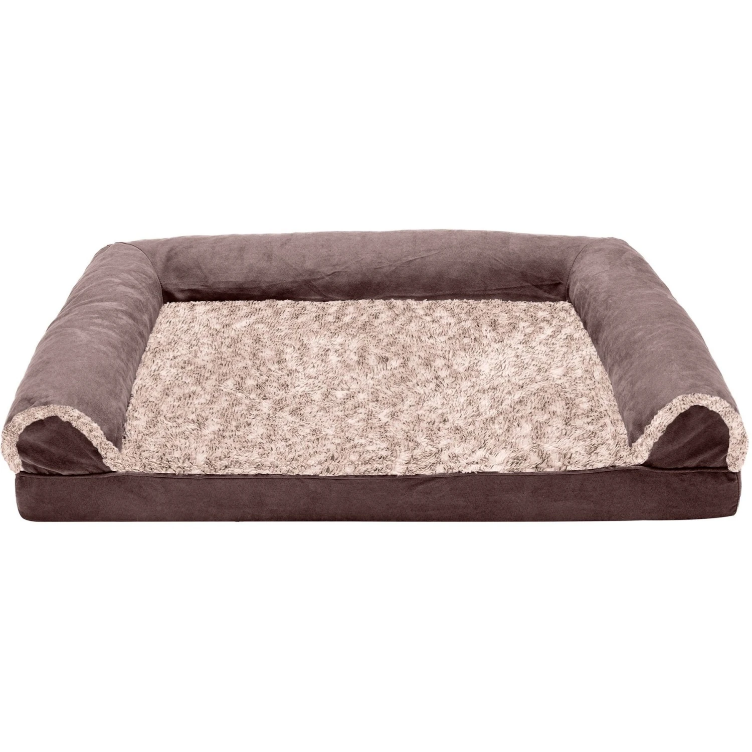 FurHaven Two-Tone Fur & Suede Orthopedic Cat & Dog Bed With Removable Cover 7 FurHaven Two-Tone Fur & Suede Orthopedic Cat & Dog Bed With Removable Cover - Image 5