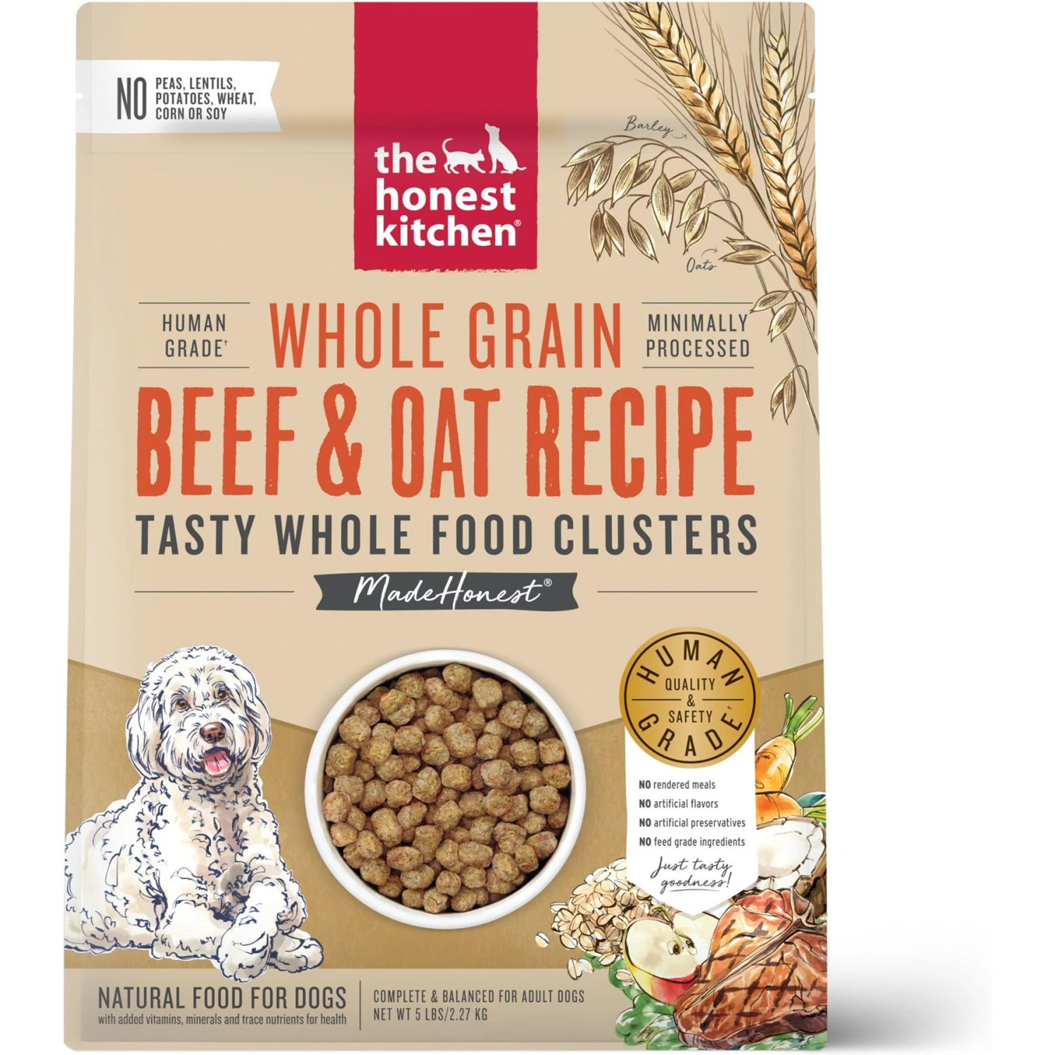 The Honest Kitchen Whole Food Clusters Whole Grain Beef & Oat Dry Dog Food 3 The Honest Kitchen Whole Food Clusters Whole Grain Beef & Oat Dry Dog Food