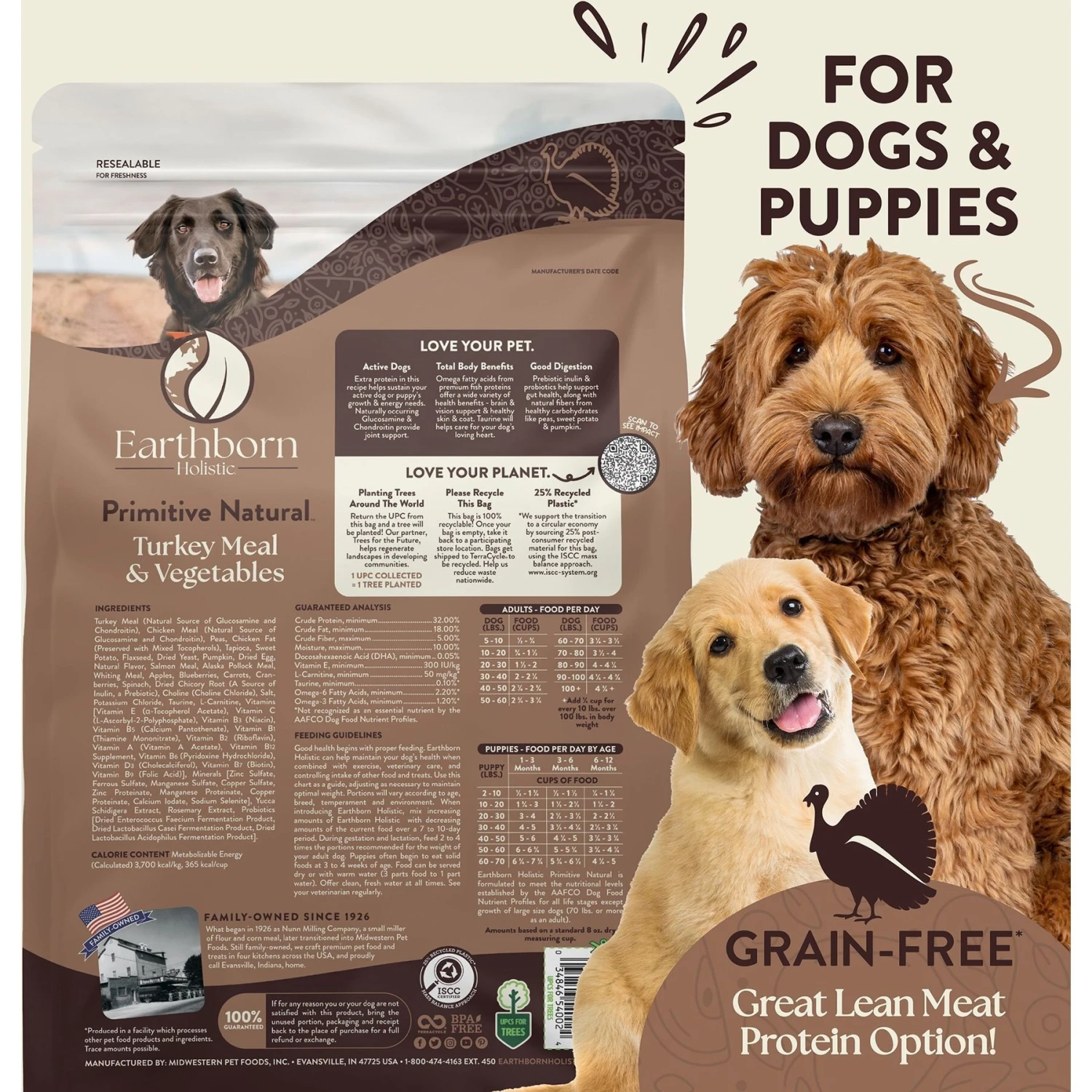 Earthborn Holistic Primitive Natural Turkey Meal & Vegetables Grain-Free Dry Dog Food 5 Earthborn Holistic Primitive Natural Turkey Meal & Vegetables Grain-Free Dry Dog Food - Image 3