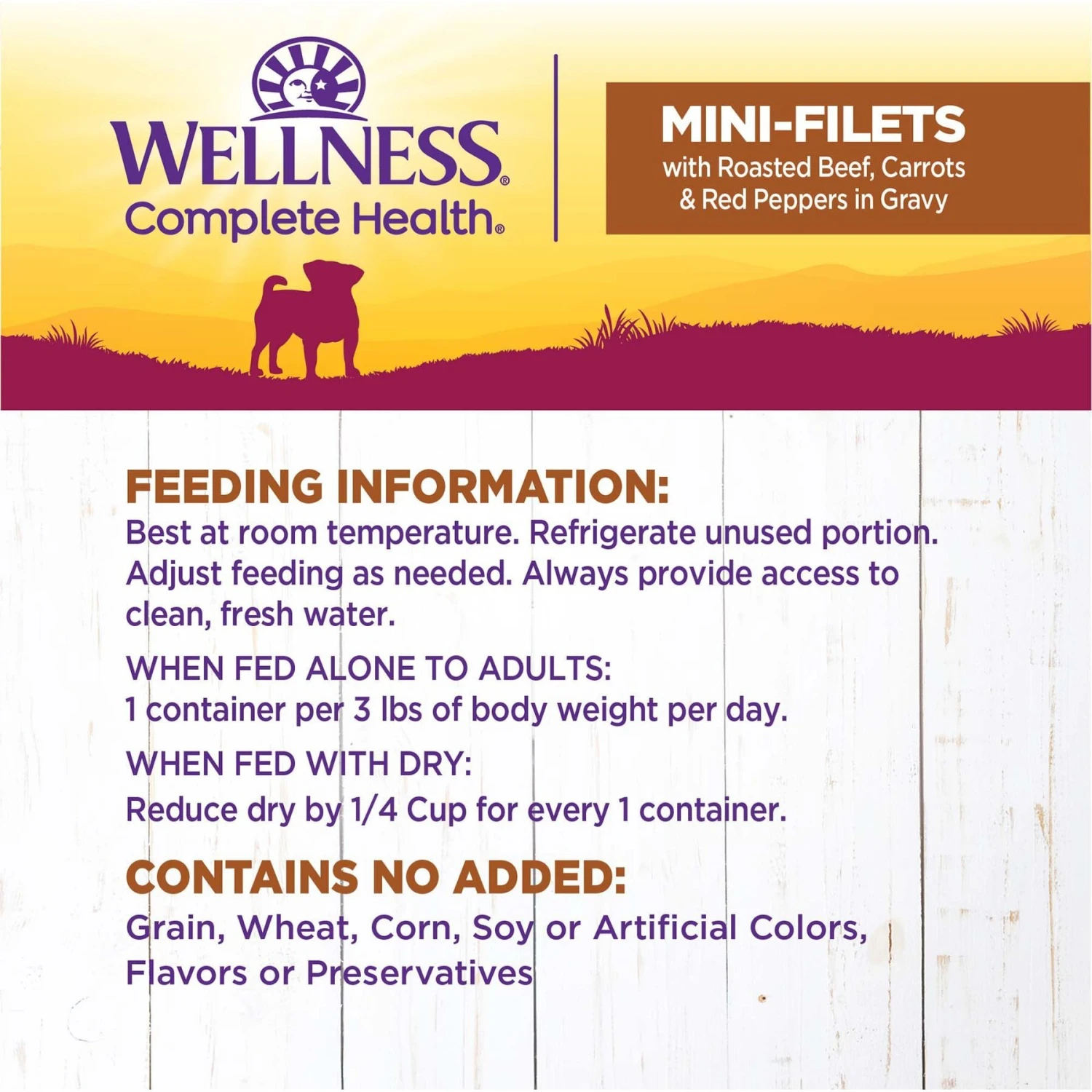 Wellness Petite Entrees Mini-Filets Beef In Gravy Small Breed Natural Wet Dog Food, 3-oz Cup, 12 Count 8 Wellness Petite Entrees Mini-Filets Beef In Gravy Small Breed Natural Wet Dog Food, 3-oz Cup, 12 Count - Image 6