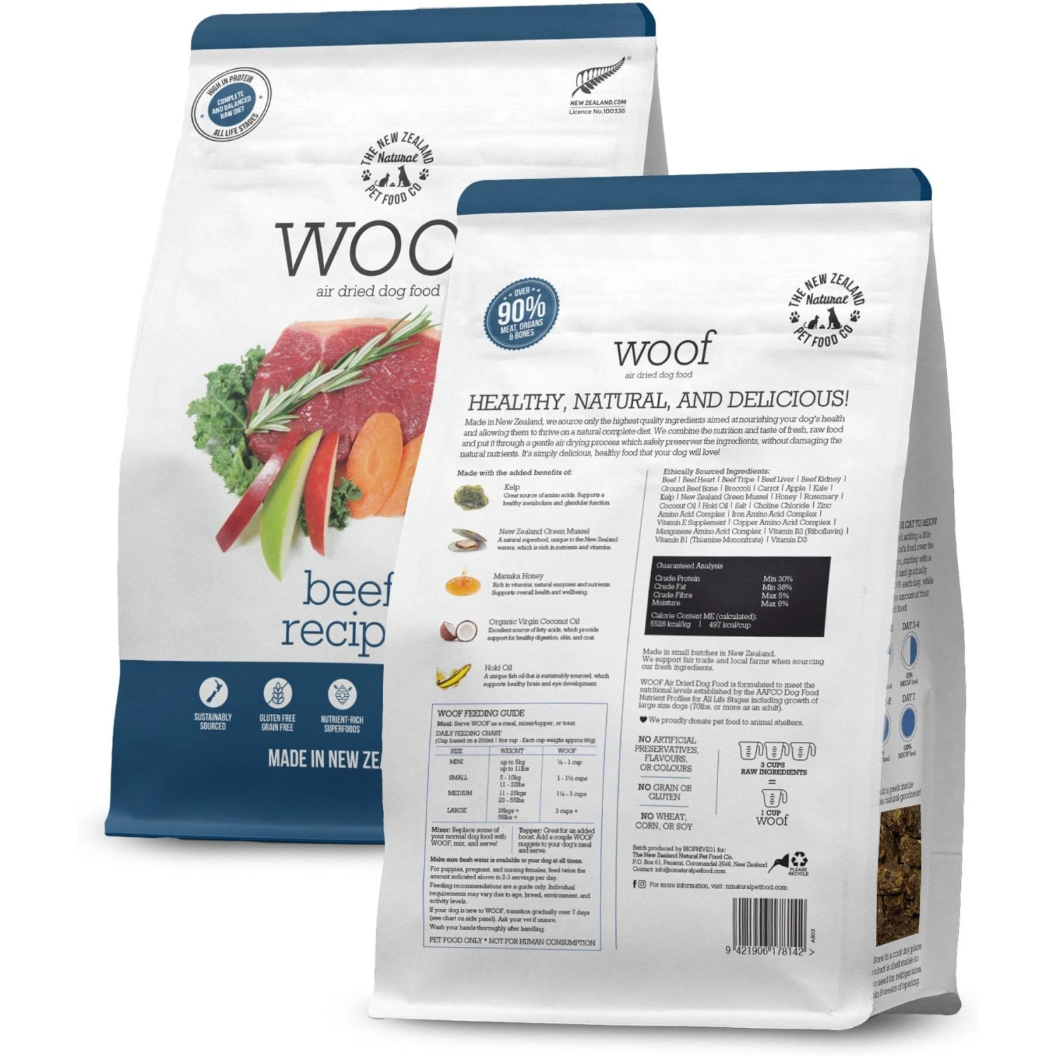 The New Zealand Natural Pet Food Co. Woof Beef Air Dried Dog Food, 26.5-oz Bag 4 The New Zealand Natural Pet Food Co. Woof Beef Air Dried Dog Food, 26.5-oz Bag - Image 2