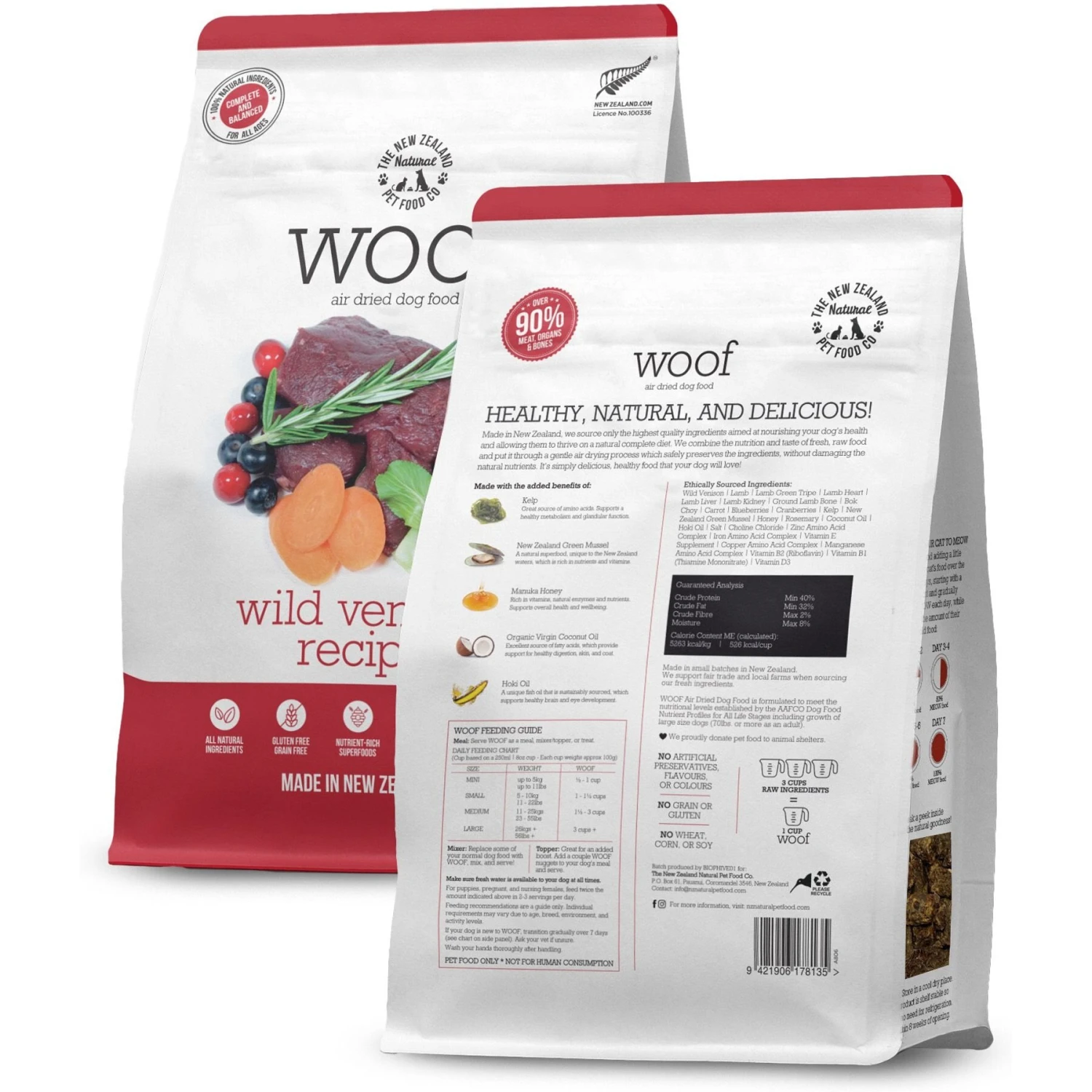 The New Zealand Natural Pet Food Co. Woof Venison Air Dried Dog Food, 26.5-oz Bag 4 The New Zealand Natural Pet Food Co. Woof Venison Air Dried Dog Food, 26.5-oz Bag - Image 2