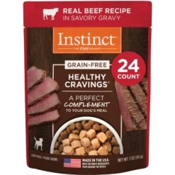 Instinct Healthy Cravings Grain-Free Cuts & Gravy Real Beef Recipe Wet Dog Food Topper