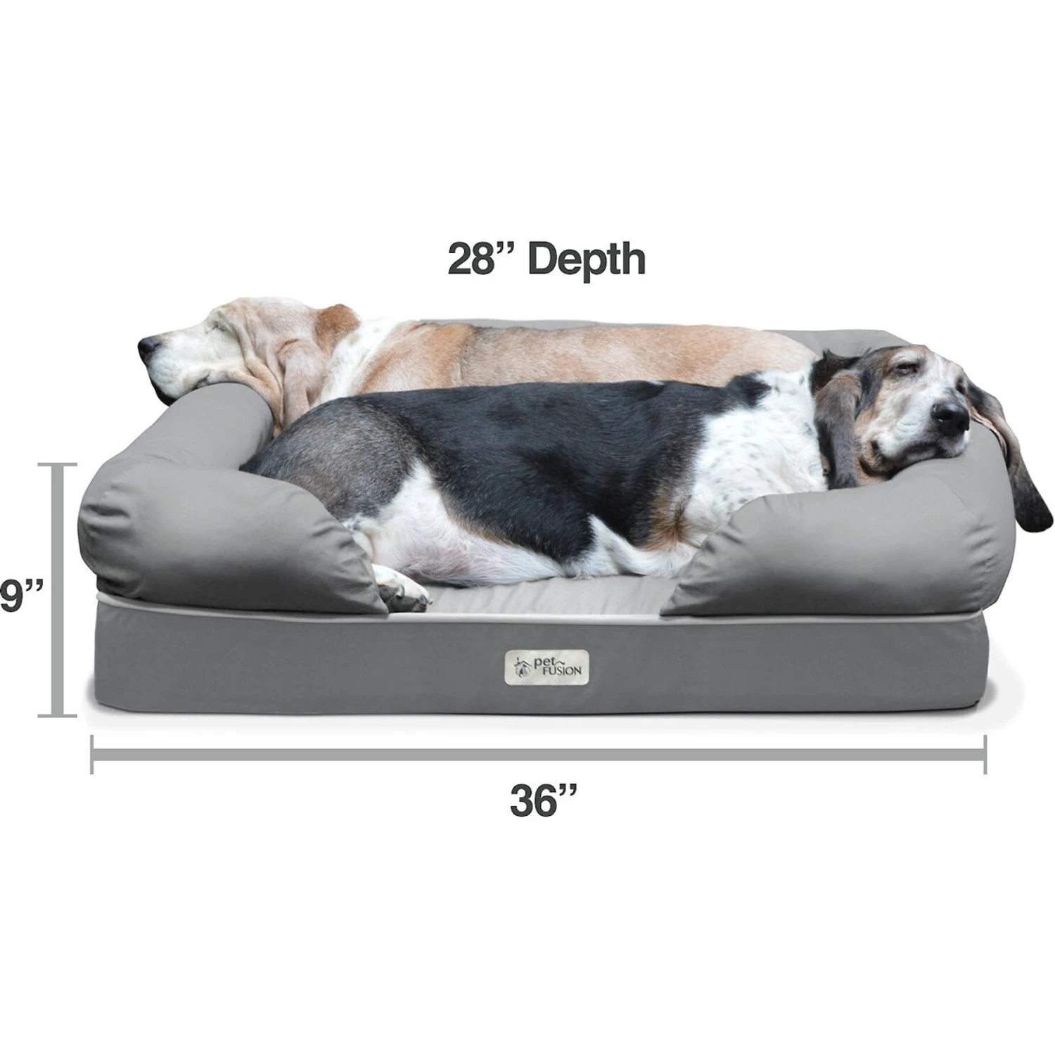 PetFusion Ultimate Lounge Memory Foam Bolster Cat & Dog Bed With Removable Cover 11 PetFusion Ultimate Lounge Memory Foam Bolster Cat & Dog Bed With Removable Cover - Image 9