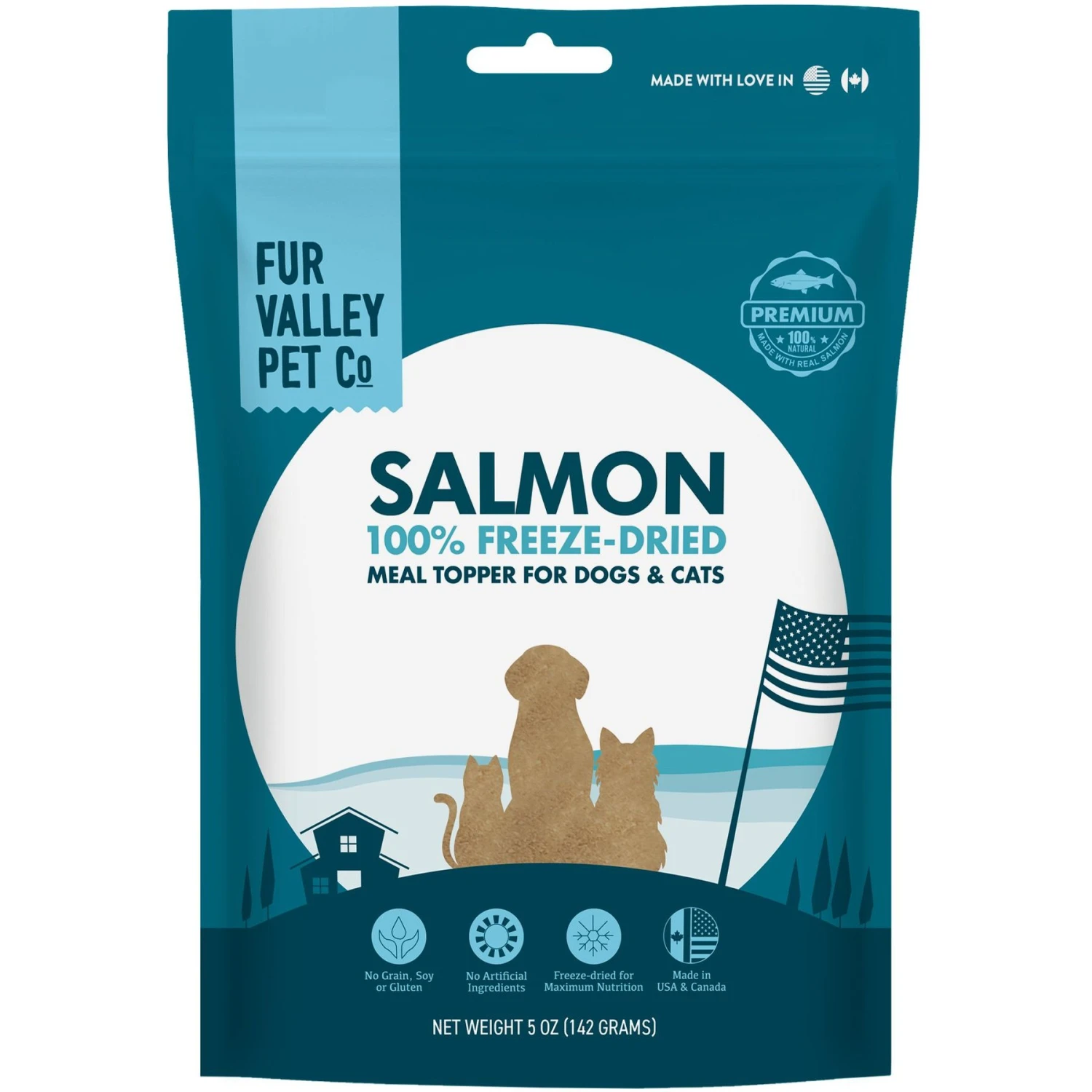 Fur Valley Salmon Freeze-Dried Dog & Cat Food Topper, 5-oz Bag 3 Fur Valley Salmon Freeze-Dried Dog & Cat Food Topper, 5-oz Bag