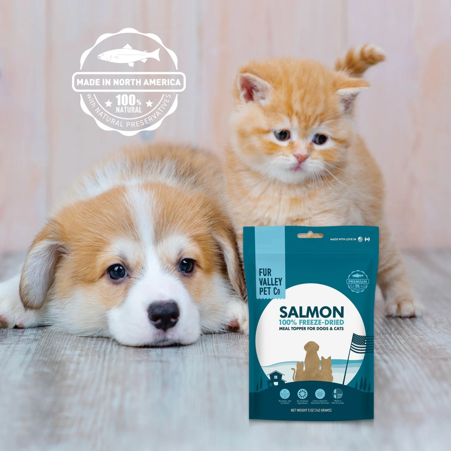 Fur Valley Salmon Freeze-Dried Dog & Cat Food Topper, 5-oz Bag 8 Fur Valley Salmon Freeze-Dried Dog & Cat Food Topper, 5-oz Bag - Image 6