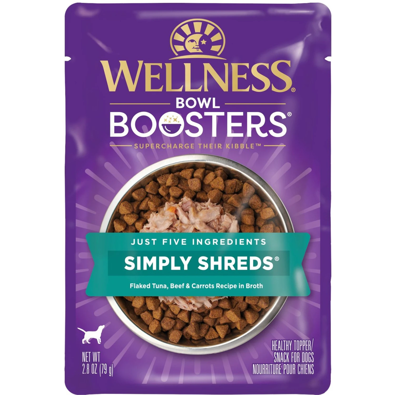 Wellness Bowl Boosters Simply Shreds Tuna, Beef & Carrots Natural Grain-Free Wet Dog Food Mixer Or Topper, 2.8-oz Pouch, Case Of 12 & Wellness Bowl Boosters Simply Shreds Chicken Liver & Broccoli Natural Grain-Free Wet Dog Food Mixer Or Topper, 2.8-oz Pouch, Case Of 12 5 Wellness Bowl Boosters Simply Shreds Tuna, Beef & Carrots Natural Grain-Free Wet Dog Food Mixer Or Topper, 2.8-oz Pouch, Case Of 12 & Wellness Bowl Boosters Simply Shreds Chicken Liver & Broccoli Natural Grain-Free Wet Dog Food Mixer Or Topper, 2.8-oz Pouch, Case Of 12 - Image 3