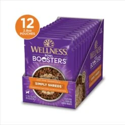 Wellness Bowl Boosters Simply Shreds Tuna, Beef & Carrots Natural Grain-Free Wet Dog Food Mixer Or Topper, 2.8-oz Pouch, Case Of 12 & Wellness Bowl Boosters Simply Shreds Chicken Liver & Broccoli Natural Grain-Free Wet Dog Food Mixer Or Topper, 2.8-oz Pouch, Case Of 12 18 Wellness Bowl Boosters Simply Shreds Tuna, Beef & Carrots Natural Grain-Free Wet Dog Food Mixer Or Topper, 2.8-oz Pouch, Case Of 12 & Wellness Bowl Boosters Simply Shreds Chicken Liver & Broccoli Natural Grain-Free Wet Dog Food Mixer Or Topper, 2.8-oz Pouch, Case Of 12 -Blue Buffalo || ROYAL CANIN || Wellness Sales 971566 PT7. AC SS1800 V1696339108