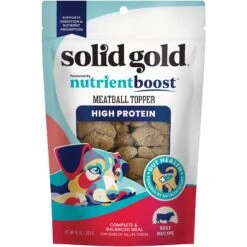 Solid Gold Beef Meatball In Gravy With Nutrientboost High-Protein Wet Dog Food Topper, 10.5-oz Pouch