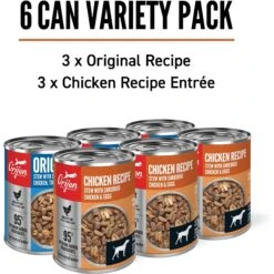 ORIJEN Original & Chicken Entree Variety Pack Grain-Free Wet Dog Food, 12-oz Can, Case Of 6 -Blue Buffalo || ROYAL CANIN || Wellness Sales 979710 PT2. AC SS1800 V1697900477