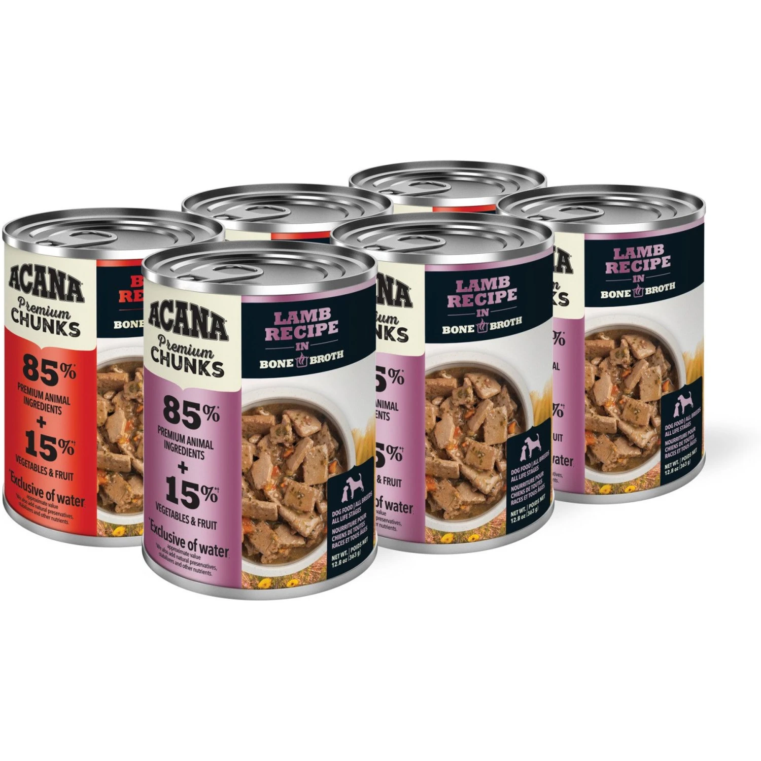 ACANA Lamb & Beef Recipe Variety Pack Grain-Free Wet Dog Food, 12-oz Can, Case Of 6 3 ACANA Lamb & Beef Recipe Variety Pack Grain-Free Wet Dog Food, 12-oz Can, Case Of 6