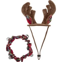 Frisco Jingle Bells Dog & Cat Holiday Collar With Bells, 1 Count & Frisco Holiday Antler Headband & Bell Collar Dog & Cat Costume -Blue Buffalo || ROYAL CANIN || Wellness Sales 986294 PT5. AC SS1800 V1698258116