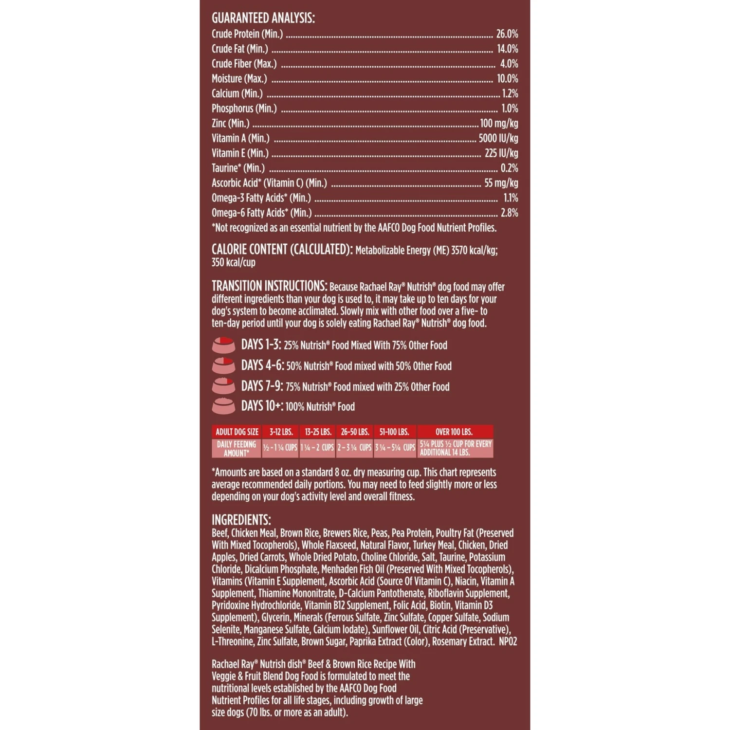 Rachael Ray Nutrish Dish Natural Beef & Brown Rice Recipe With Veggies, Fruit & Chicken Dry Dog Food 8 Rachael Ray Nutrish Dish Natural Beef & Brown Rice Recipe With Veggies, Fruit & Chicken Dry Dog Food - Image 6